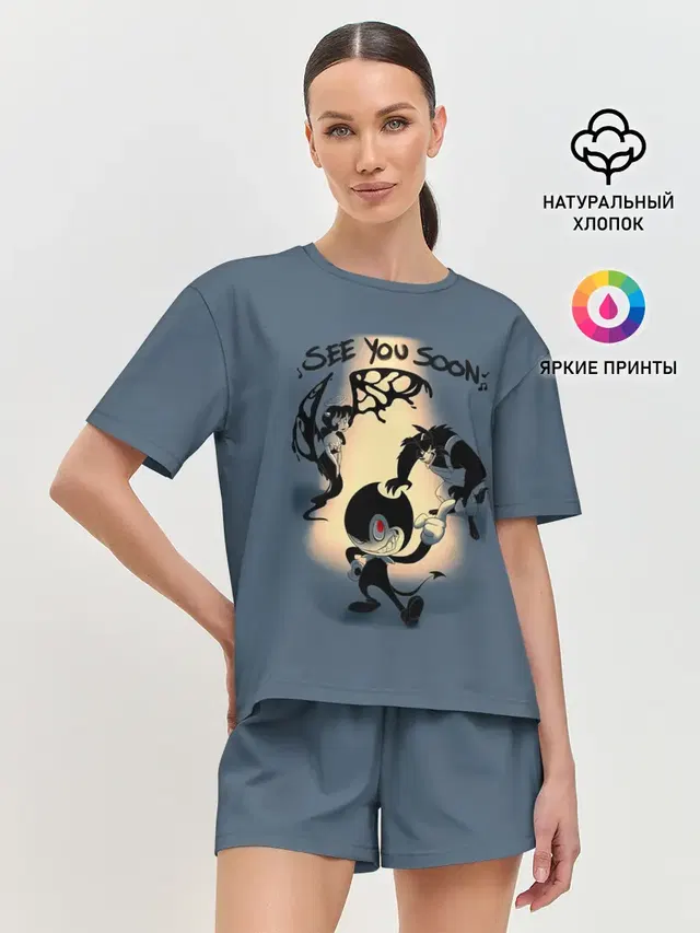 Женская пижама с шортами