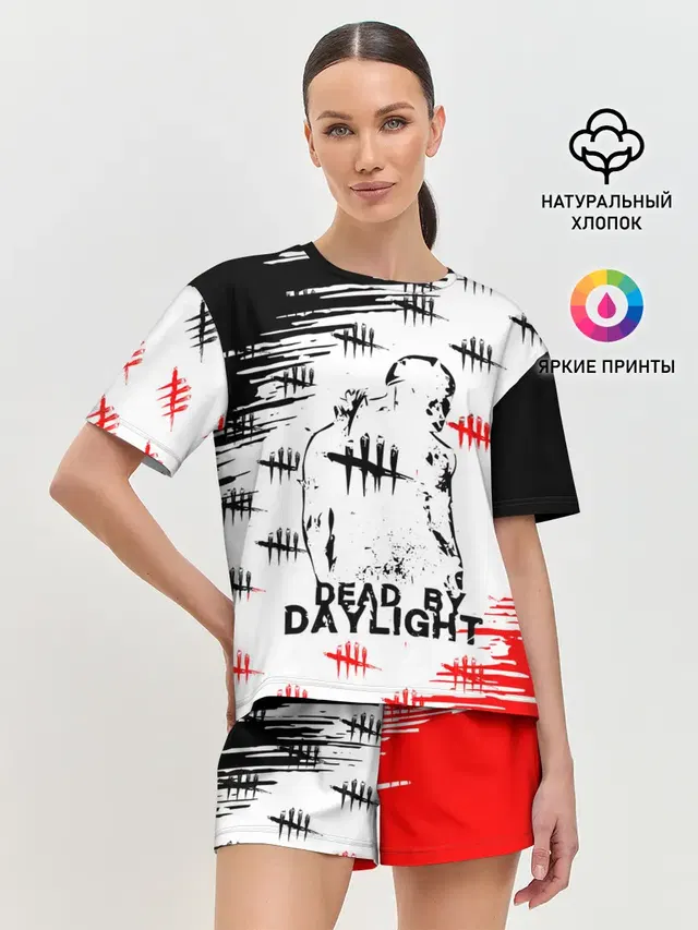 Женская пижама с шортами с принтом «Dead by Daylight»