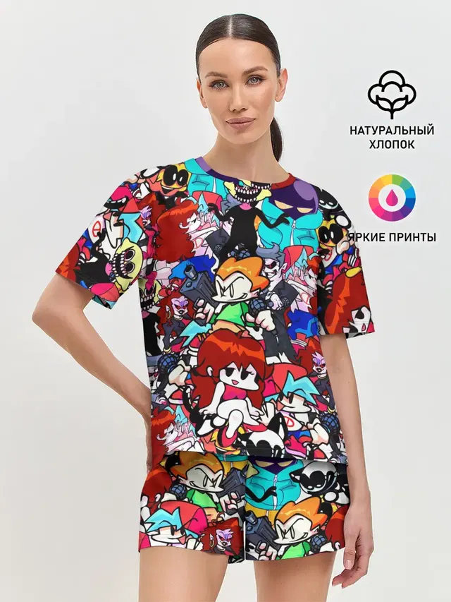 Женская пижама с шортами