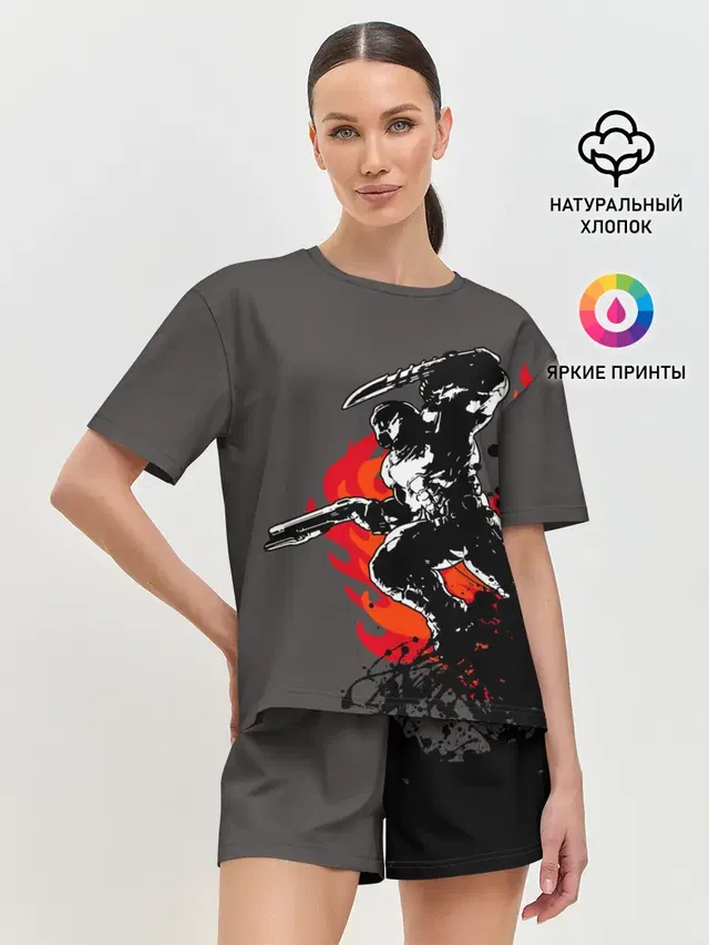 Женская пижама с шортами