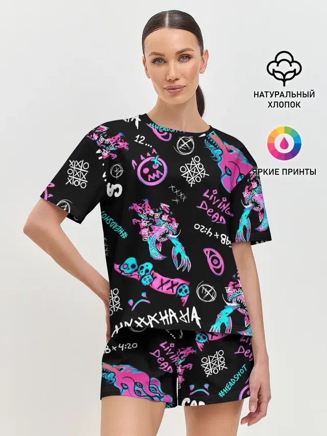 Женская пижама с шортами