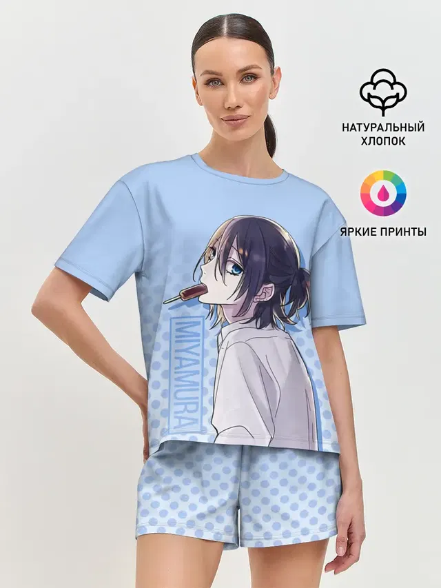 Женская пижама с шортами с принтом «Хоримия — Miyamura»