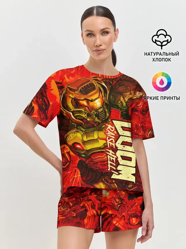 Женская пижама с шортами