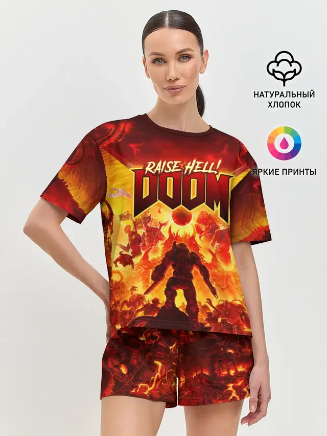 Женская пижама с шортами