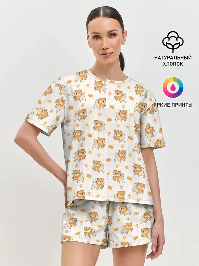 Женская пижама с шортами