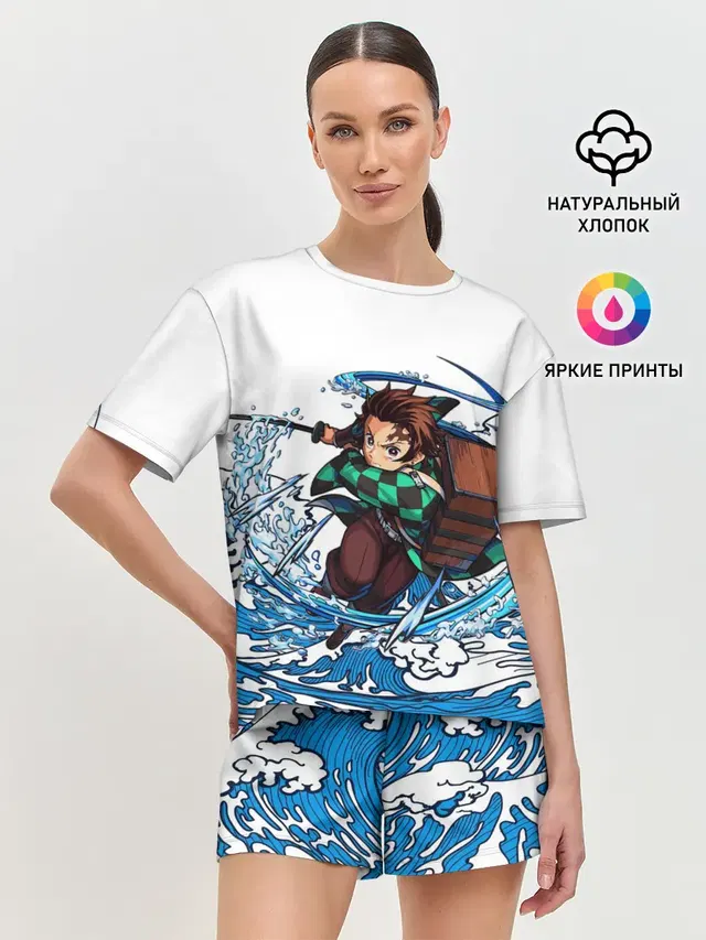 Женская пижама с шортами