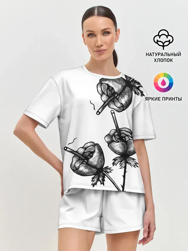 Женская пижама с шортами