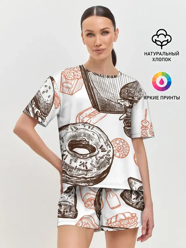 Женская пижама с шортами