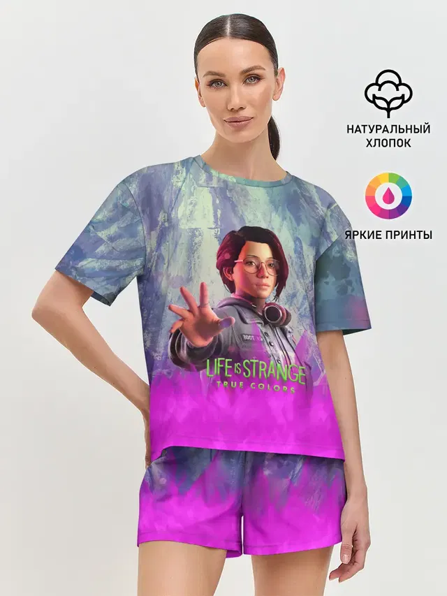 Женская пижама с шортами с принтом «Alex Chen — Life is Strange True Colors»