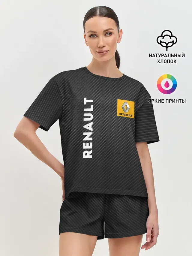 Женская пижама с шортами с принтом «Renault»