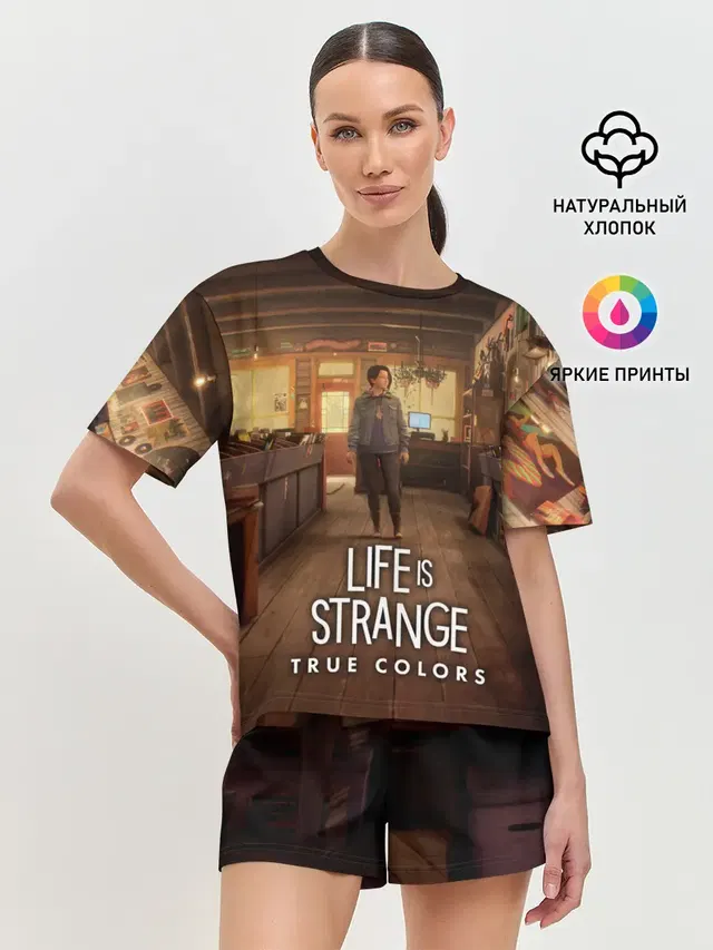 Женская пижама с шортами с принтом «Alex Chen — Life Is Strange True Colors»