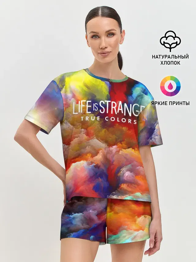 Женская пижама с шортами с принтом «LiS True Colors — Life is Strange True Colors»