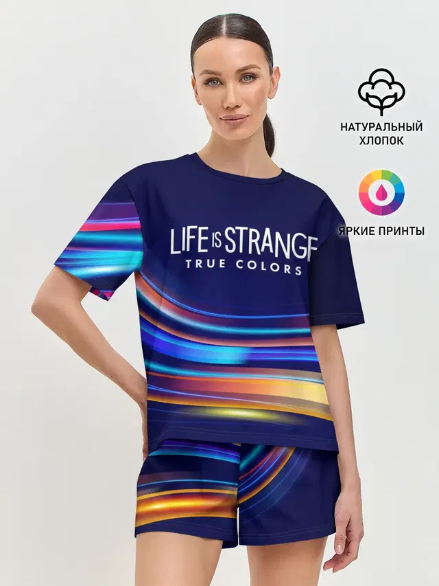 Женская пижама с шортами с принтом «True Colors — Life is Strange: True Colors»