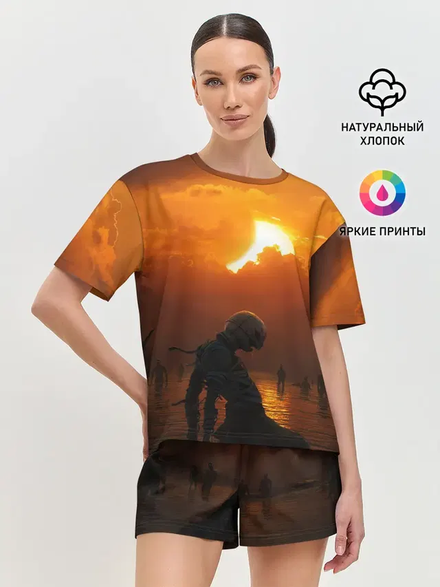 Женская пижама с шортами