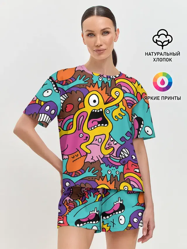 Женская пижама с шортами