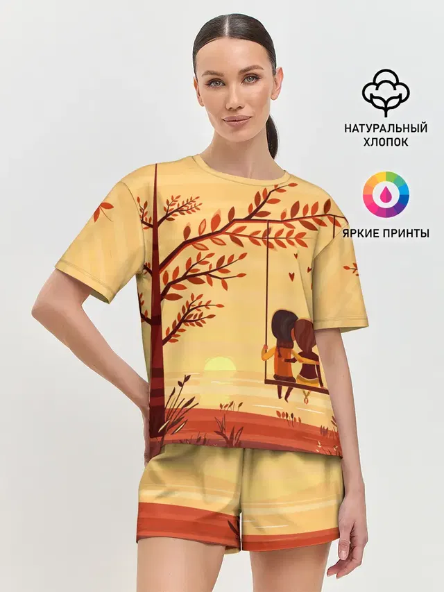 Женская пижама с шортами