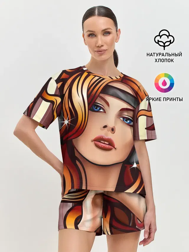 Женская пижама с шортами