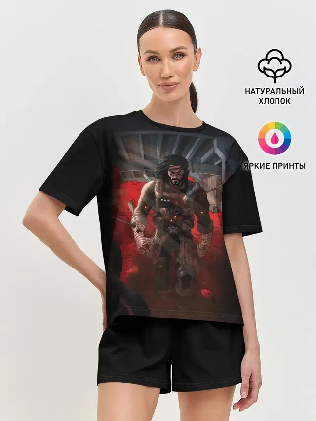 Женская пижама с шортами