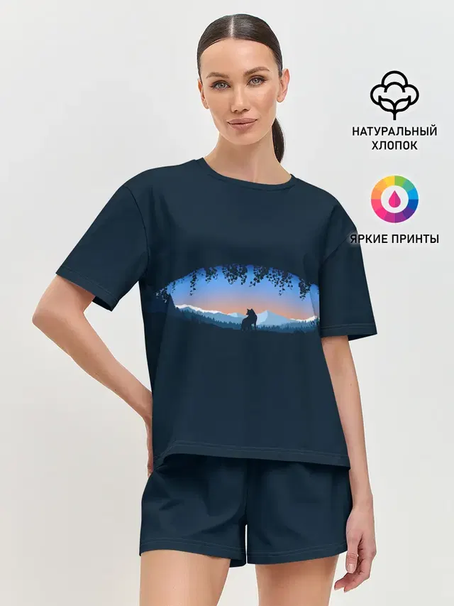 Женская пижама с шортами