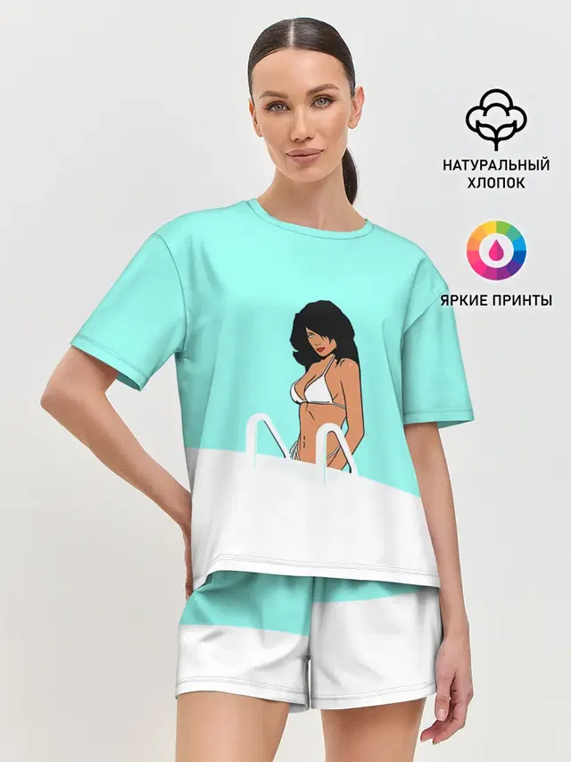 Женская пижама с шортами