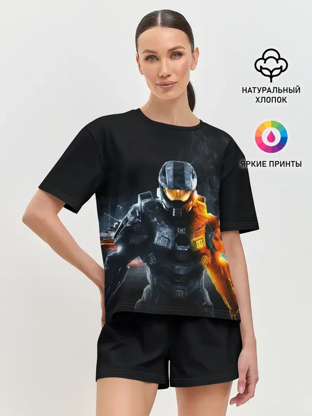 Женская пижама с шортами