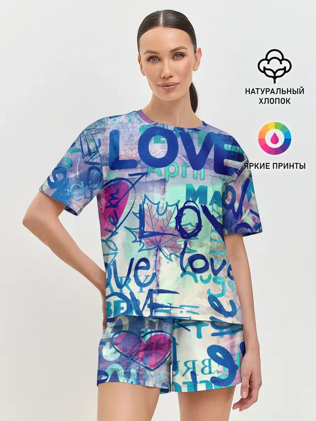 Женская пижама с шортами