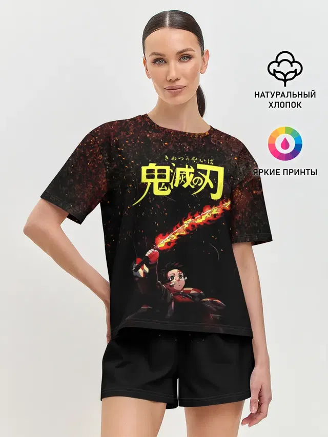 Женская пижама с шортами