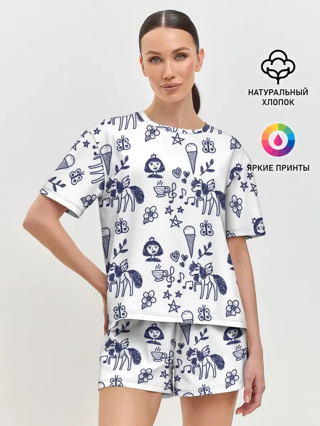 Женская пижама с шортами