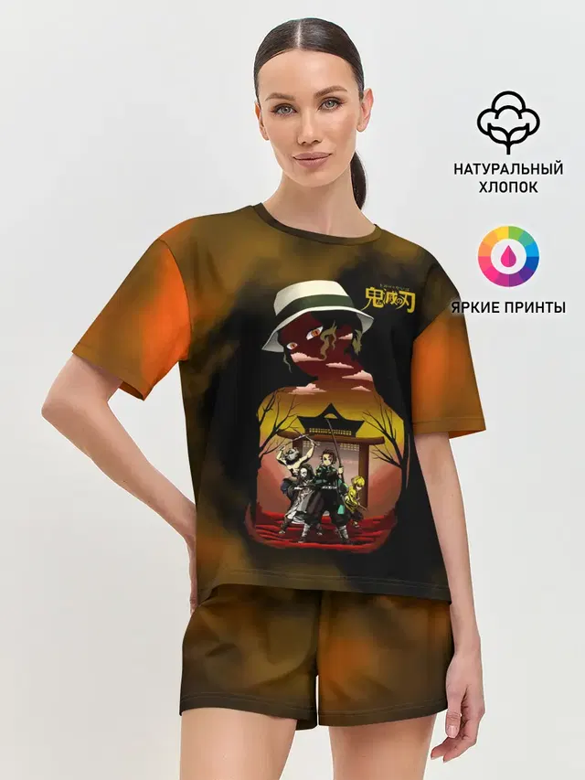 Женская пижама с шортами