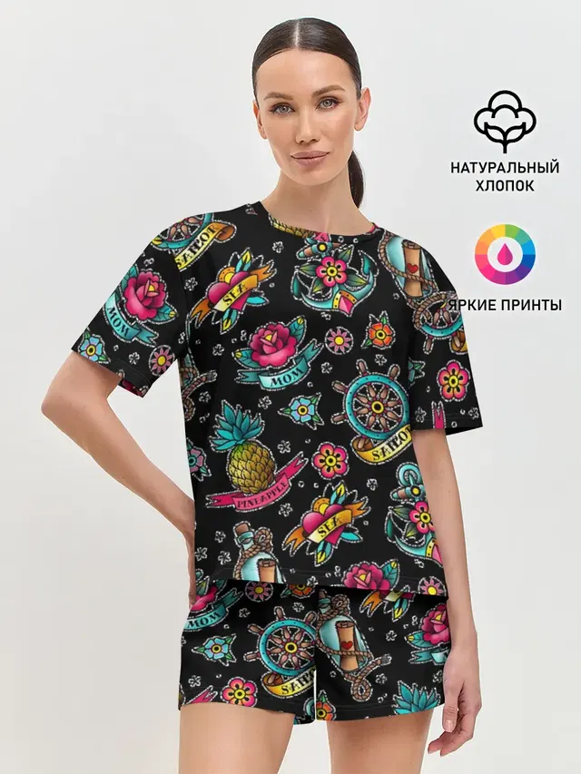 Женская пижама с шортами