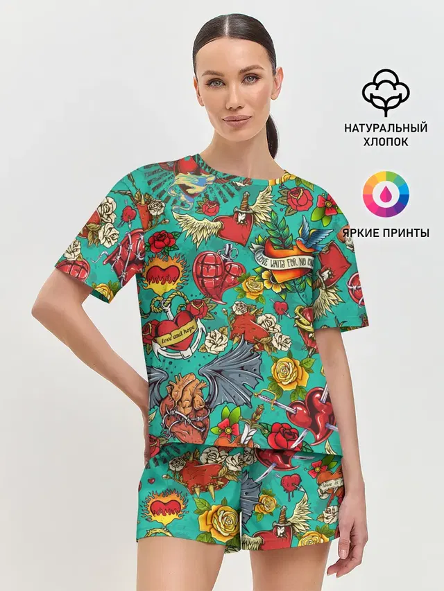 Женская пижама с шортами