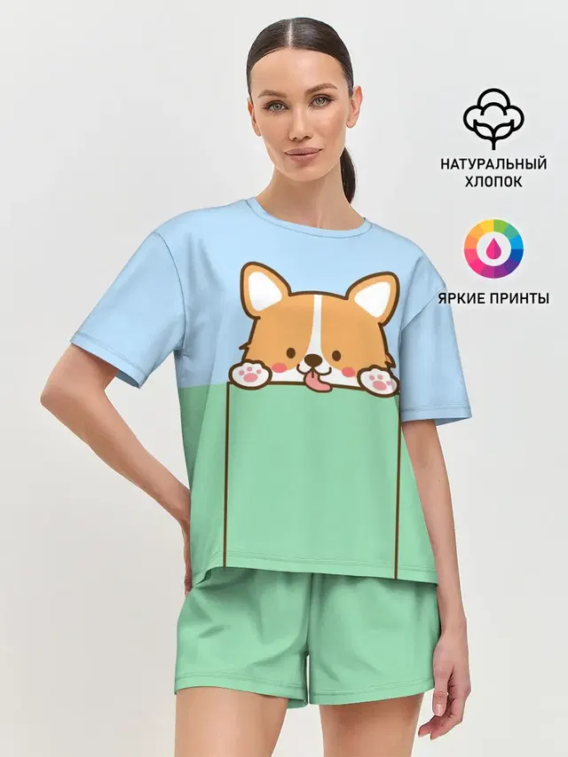 Женская пижама с шортами