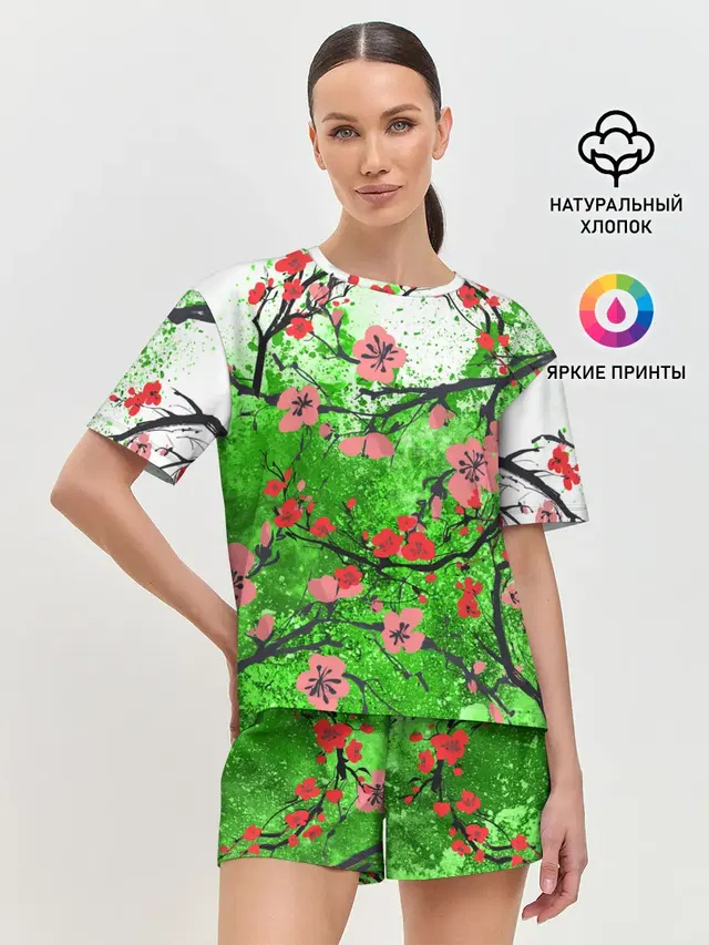 Женская пижама с шортами