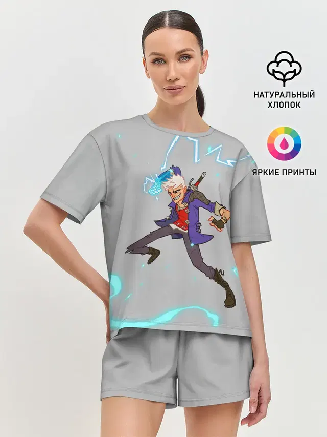 Женская пижама с шортами