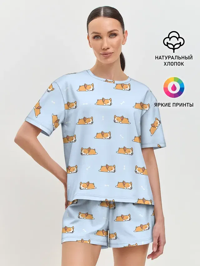 Женская пижама с шортами