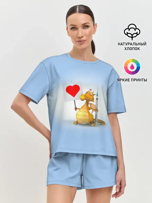 Женская пижама с шортами
