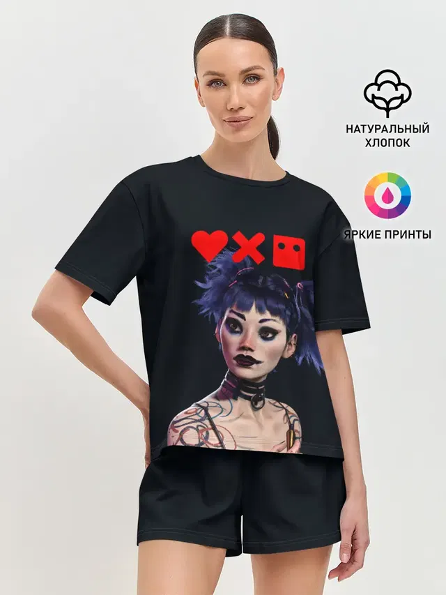 Женская пижама с шортами