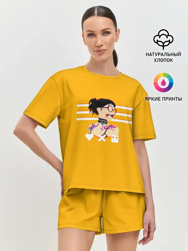Женская пижама с шортами