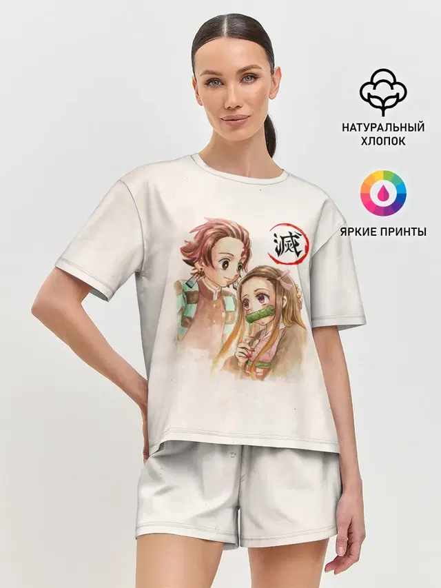 Женская пижама с шортами