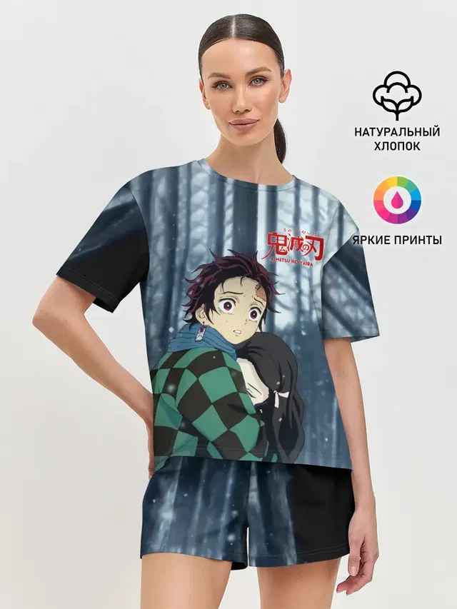 Женская пижама с шортами