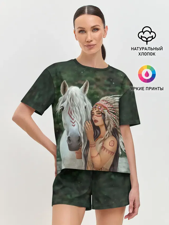 Женская пижама с шортами