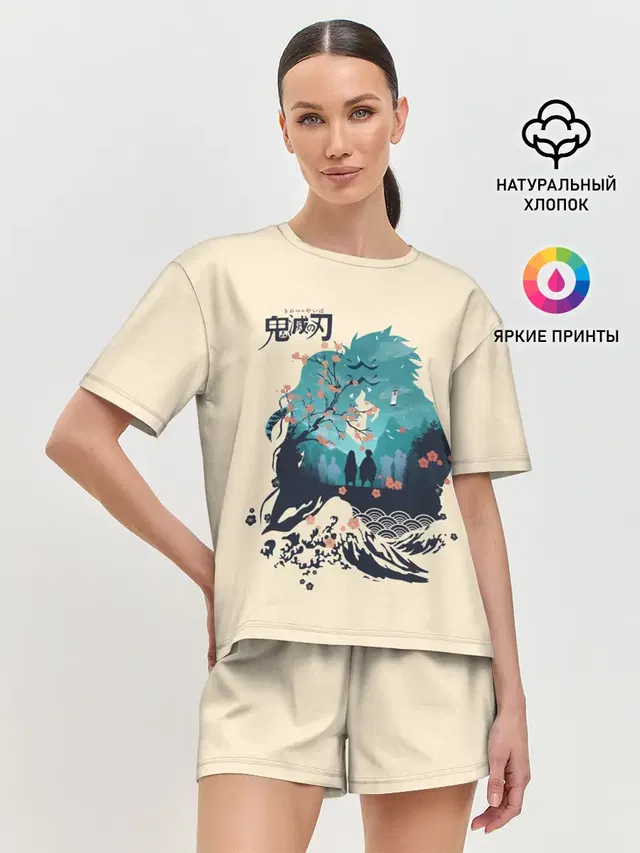 Женская пижама с шортами