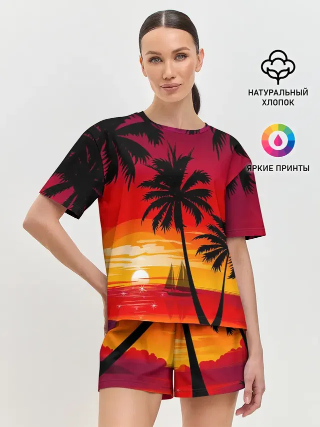 Женская пижама с шортами