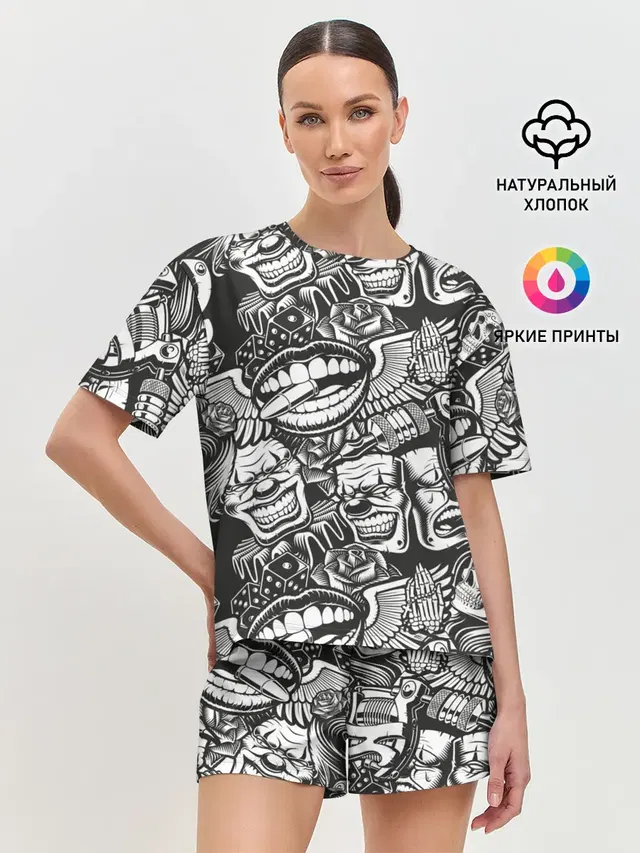 Женская пижама с шортами