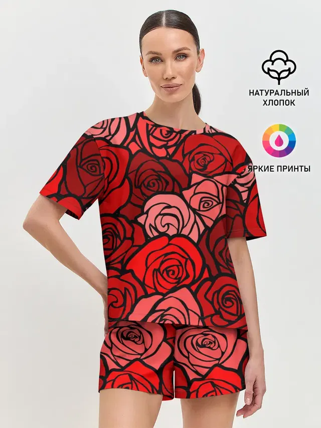 Женская пижама с шортами
