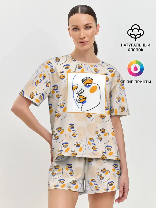 Женская пижама с шортами