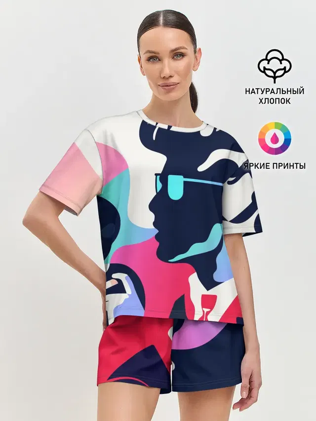 Женская пижама с шортами