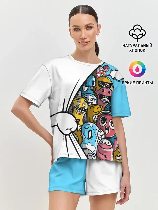 Женская пижама с шортами