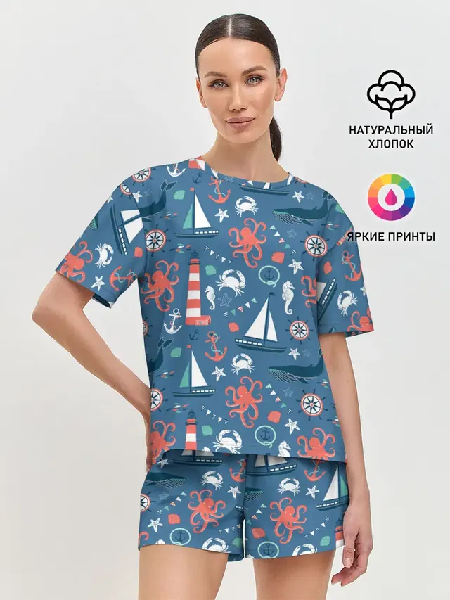 Женская пижама с шортами