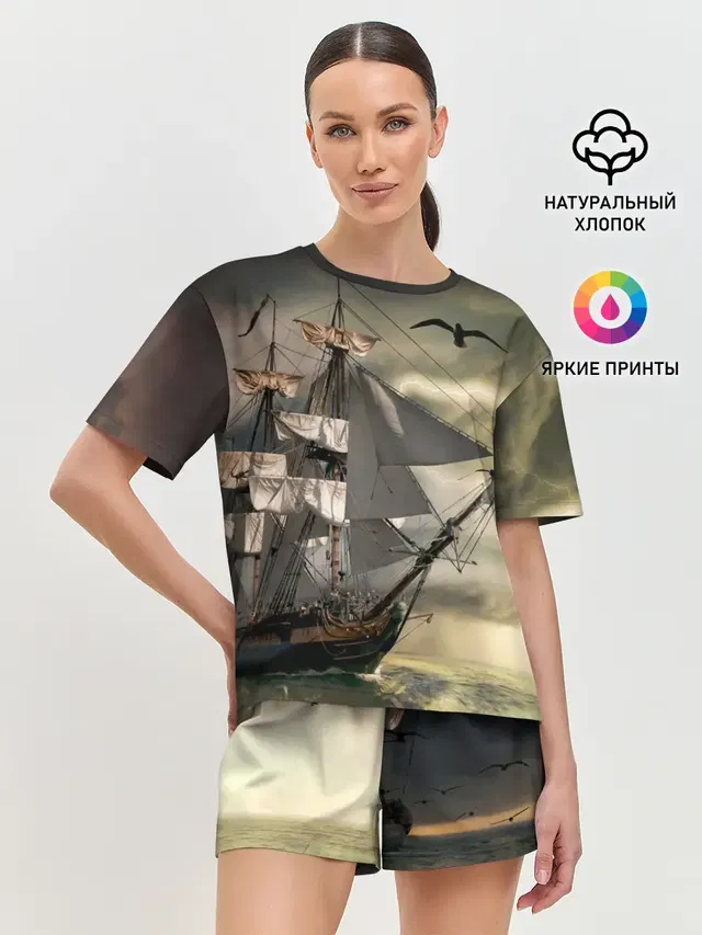 Женская пижама с шортами